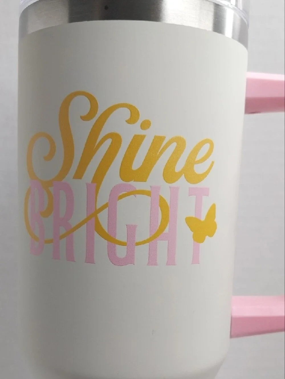 Dolly Parton Shine Bright Pink and Yellow Insulated Travel Mug 40oz